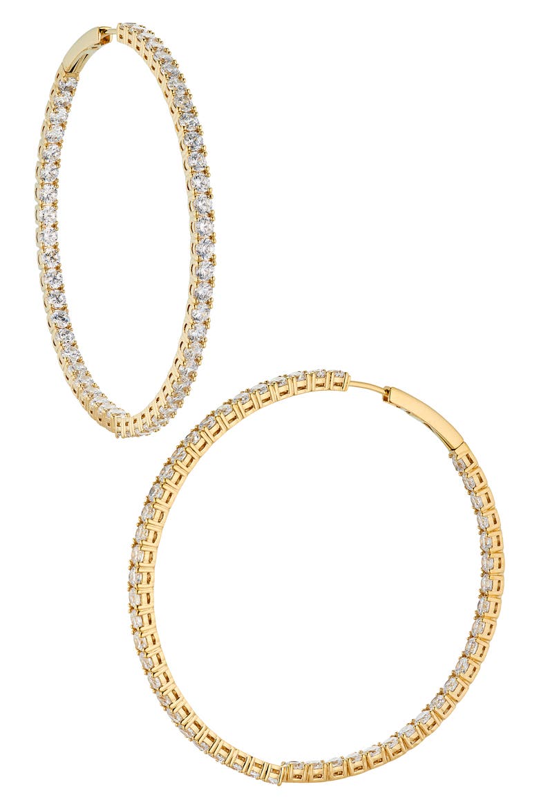 Perfect Inside Out Hoop Earrings, Main, color, GOLD
