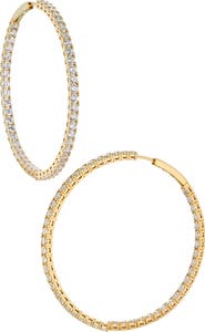 Nadri Perfect Inside Out Hoop Earrings