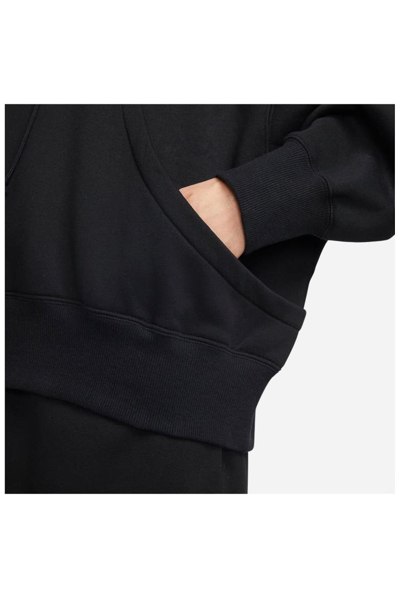 Sportswear Phoenix Fleece Over-Oversized Pullover Hoodie, Alternate, color, 010 010 BLACK/SAIL