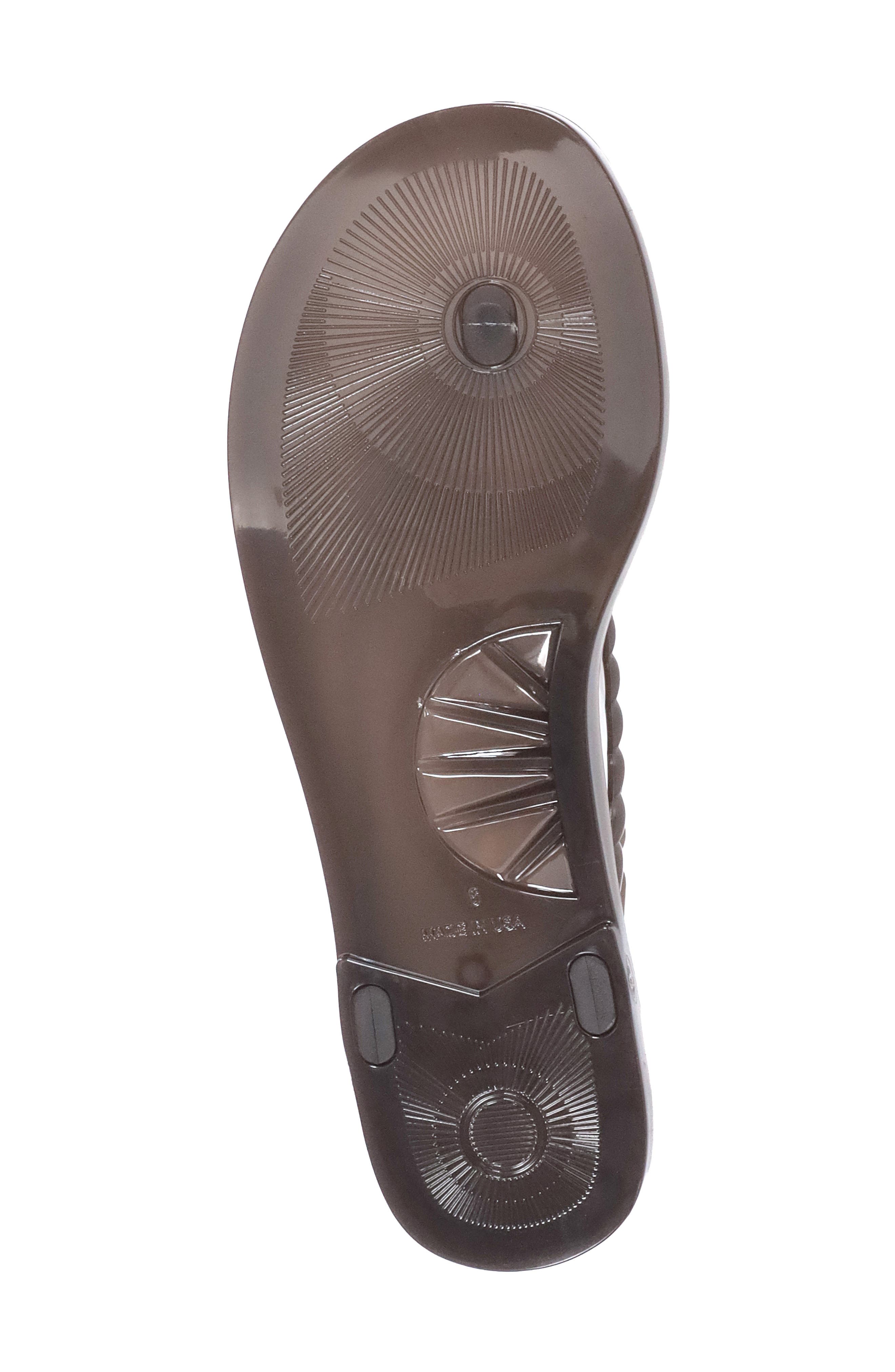 Becky Slide Sandal, Alternate, color, DARK BROWN PVC TRANSLUCENT