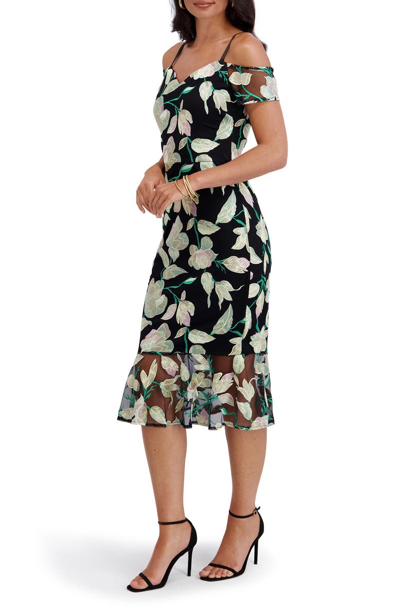 Siena Cold Shoulder Midi Dress, Alternate, color,