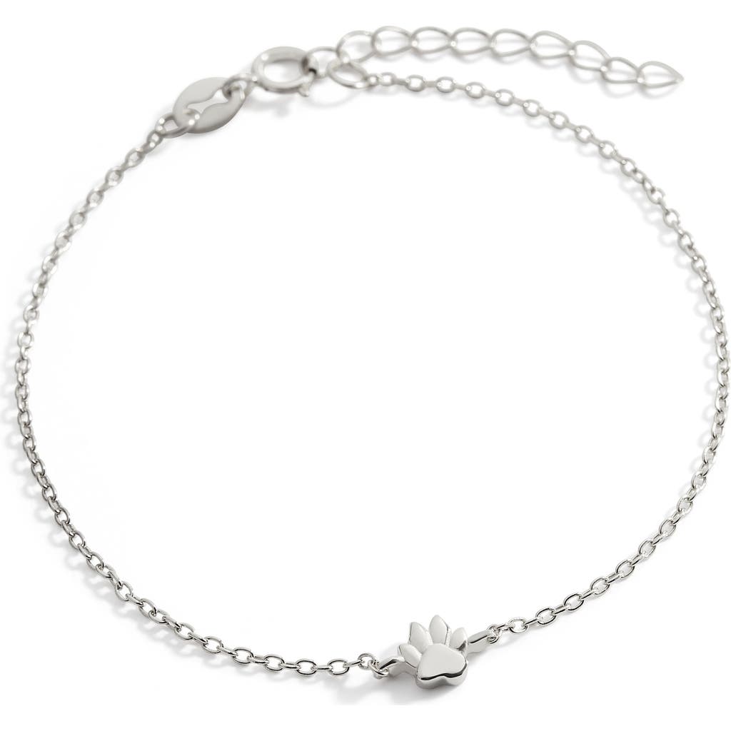 Mint & Lily Tiny Pawprint Bracelet In Metallic