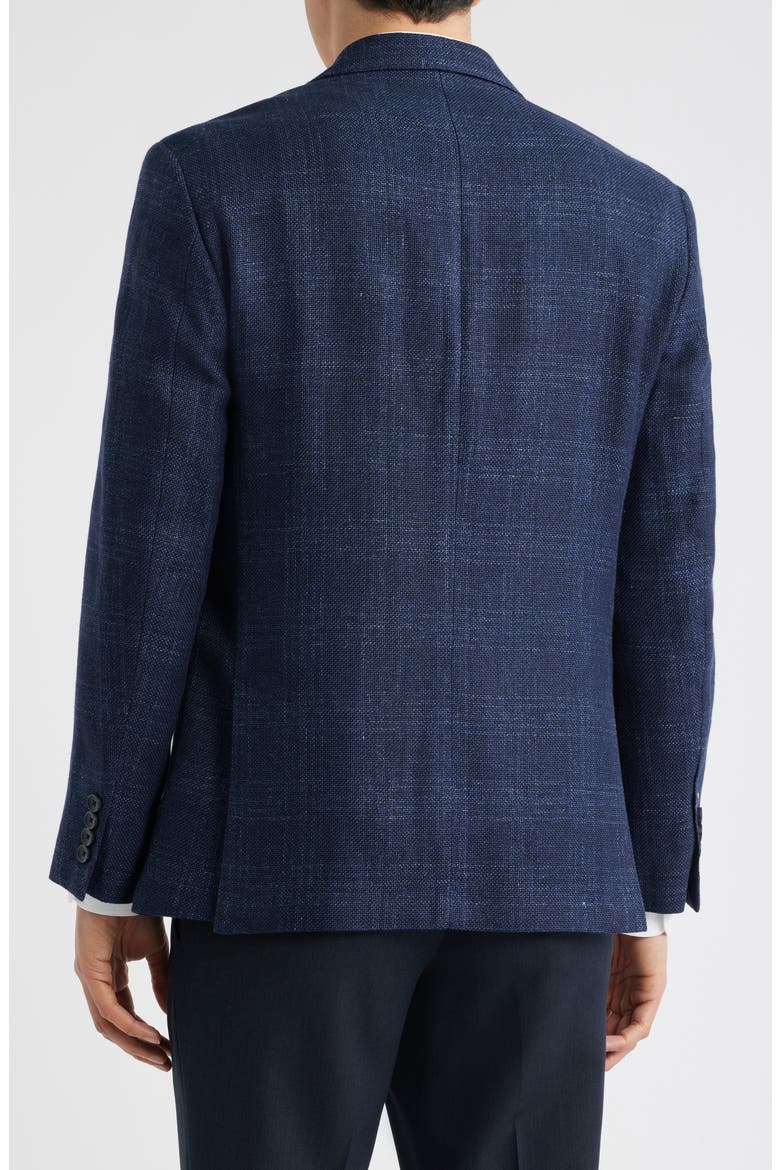 Cielo Plaid Virgin Wool & Linen Sport Coat, Alternate, color, NAVY CIELO PLAID