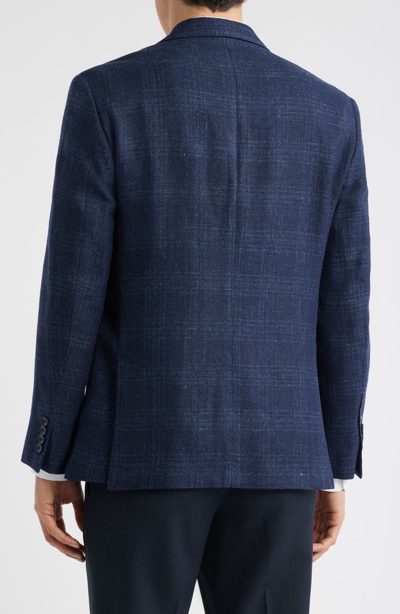 Nordstrom Cielo Plaid Virgin Wool & Linen Sport Coat, Alternate, color, Navy Cielo Plaid