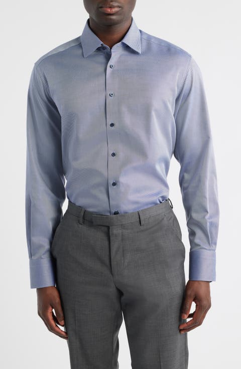 Royal Twill Modern Fit Solid Non-Iron Cotton Dress Shirt