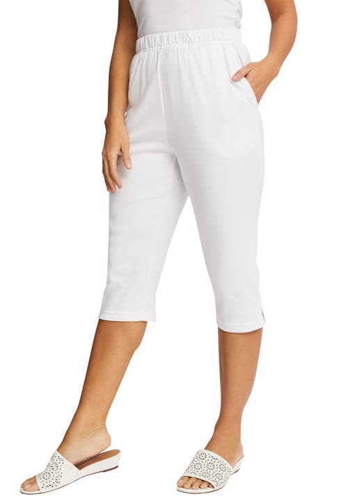 Jessica London Soft Ease Capri In White