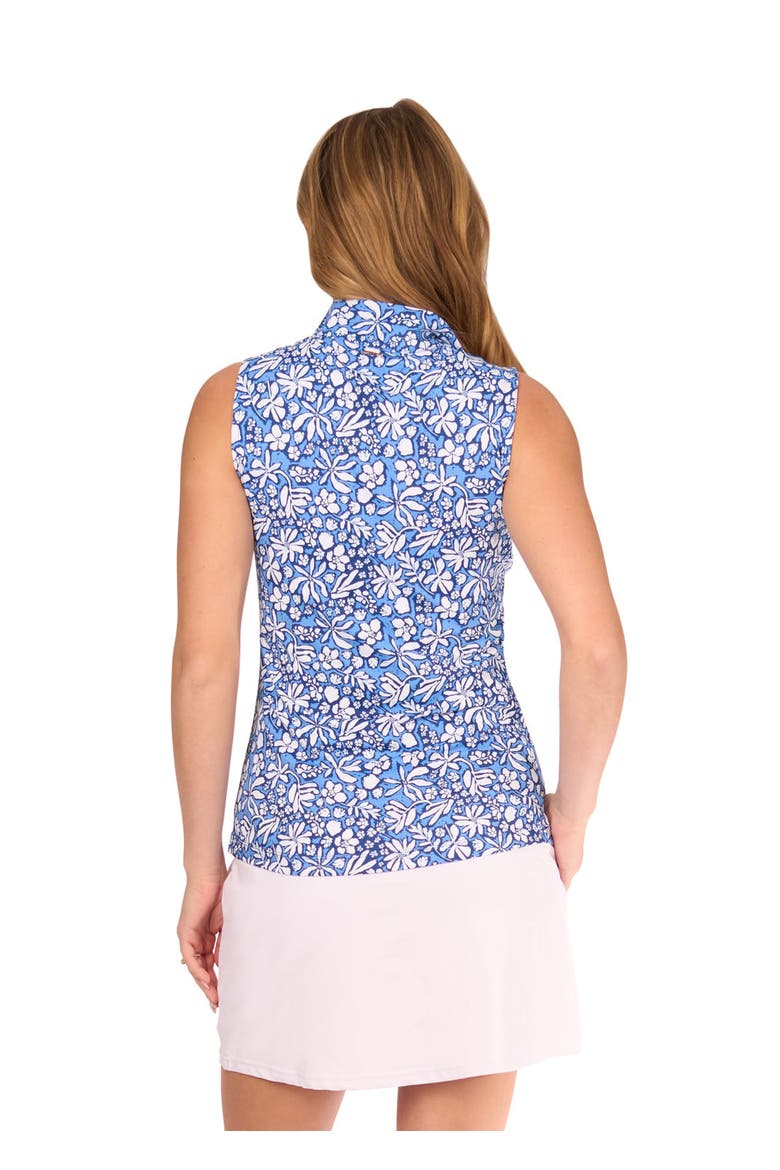 1/4 Sleeveless Sport Top, Alternate, color, Seaside Floral
