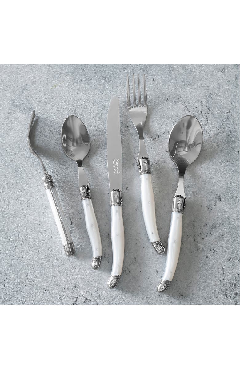 FRENCH HOME 20-Piece Laguiole Connoisseur Flatware Set, Alternate, color, Pearl White