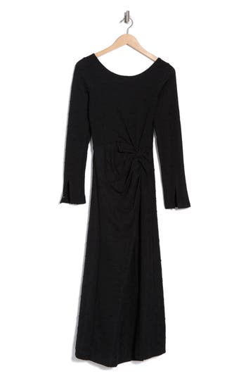 Free People Love And Be Loved Long Sleeve Maxi Dress In Black