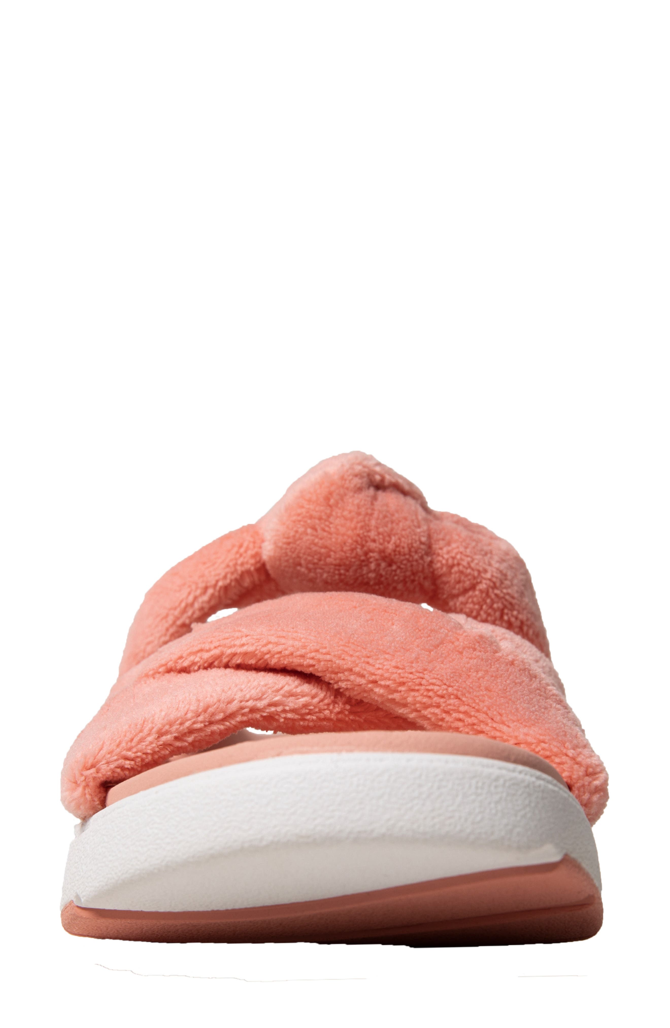 Tiki Terry Slide Sandal, Alternate, color, CORAL
