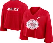 Nike Women's Nike Scarlet San Francisco 49ers Rewind Cropped Mesh Dri-FIT Fashion Jersey