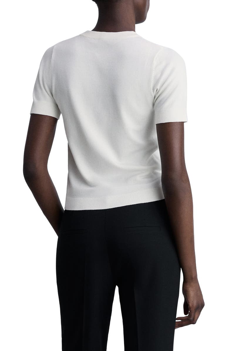 MANGO Short Sleeve Sweater, Alternate, color, Ecru