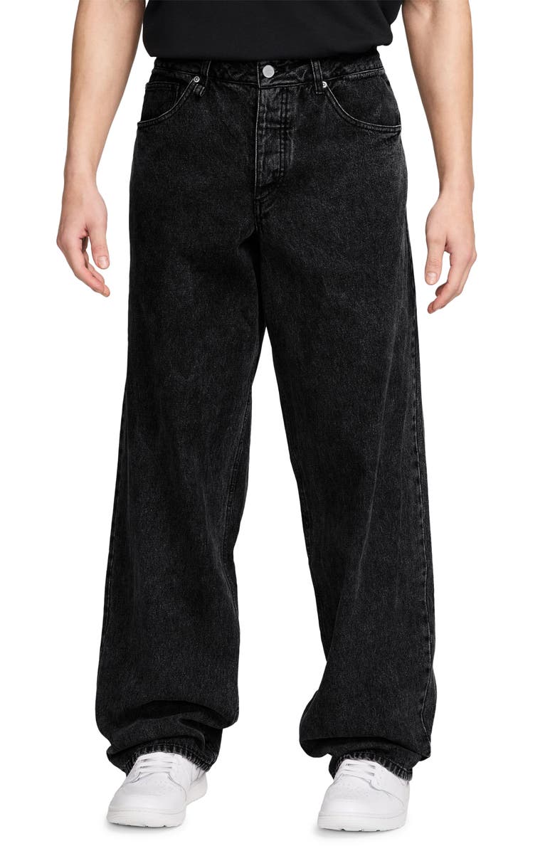 Jordan Air Jordan Loose Fit Jeans, Main, color, 010 Black