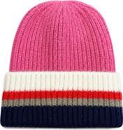SAACHI Striped Cuffed Knit Beanie