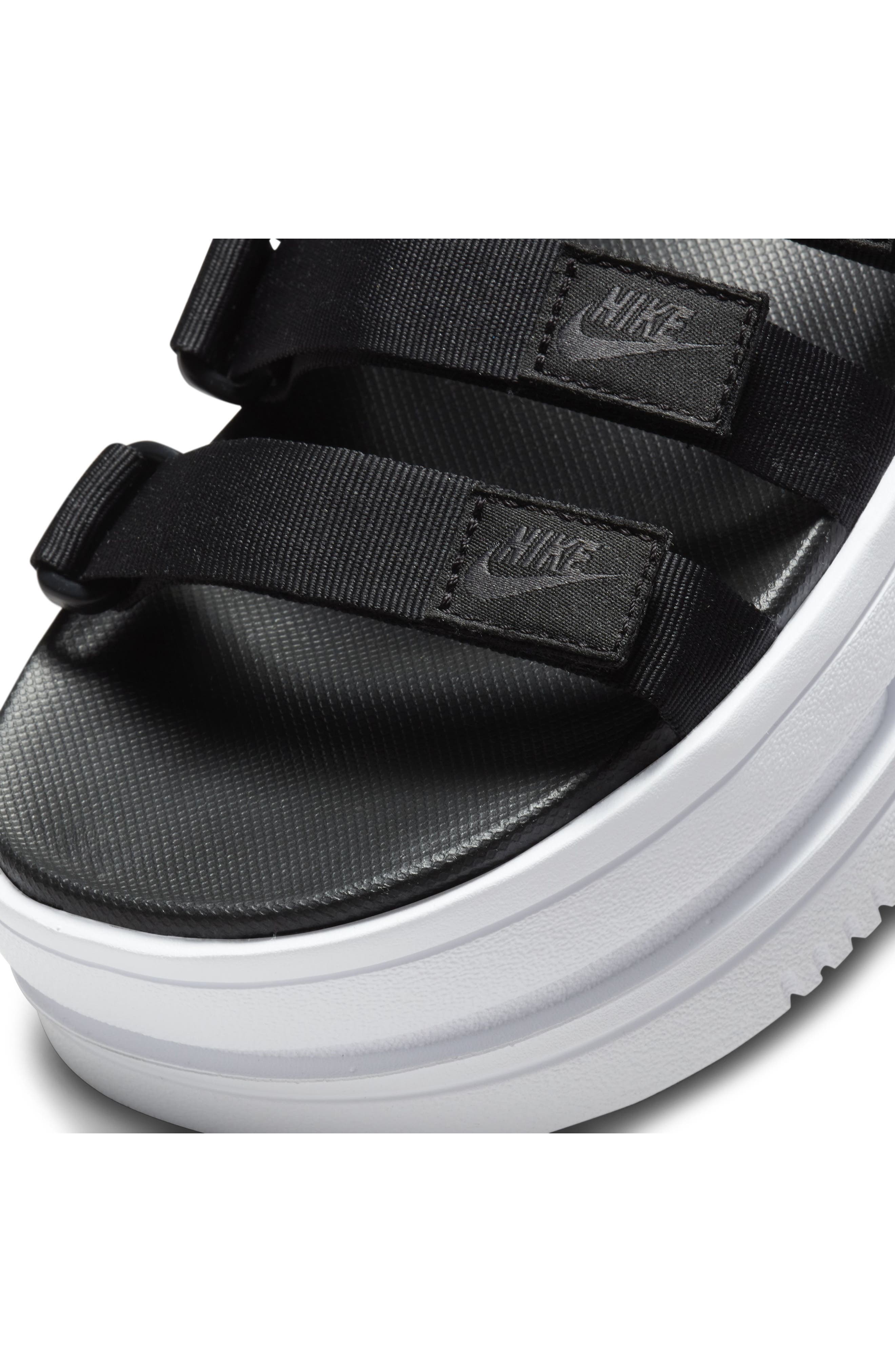 Nike Icon Classic Platform Sandal, Alternate, color, Black/ White/ White