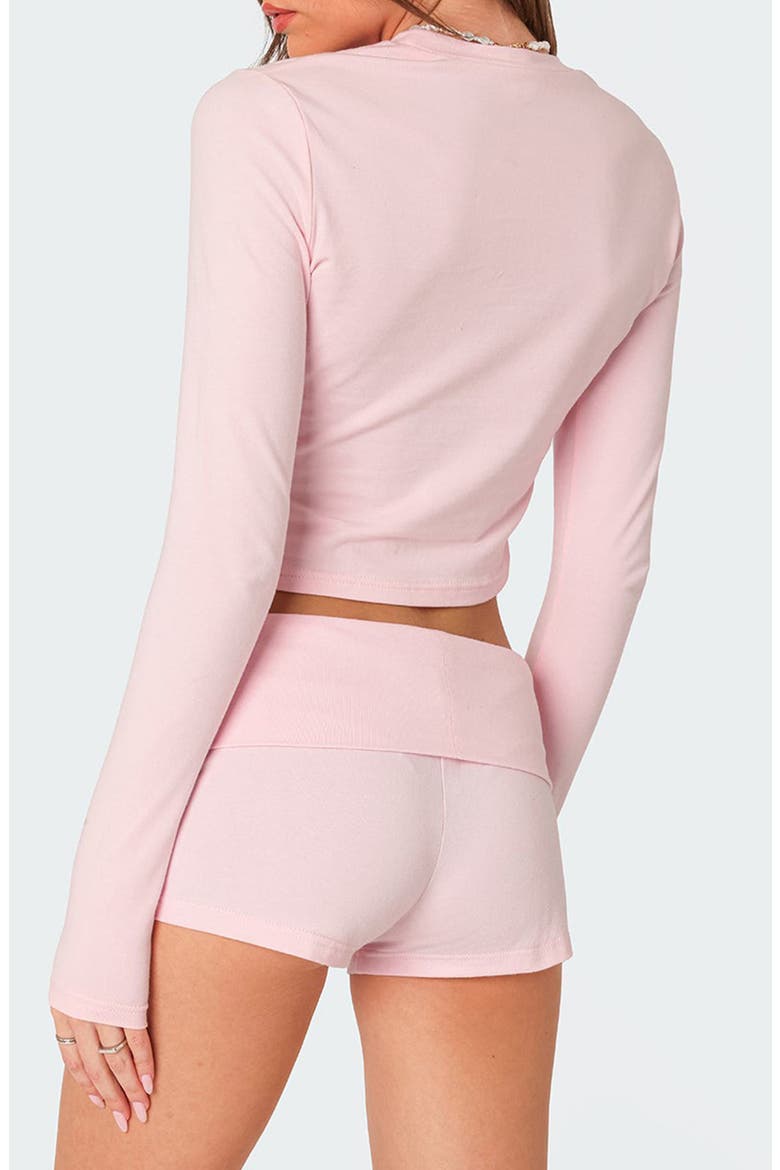 Meg Stretch Cotton Crop Top, Alternate, color, PINK