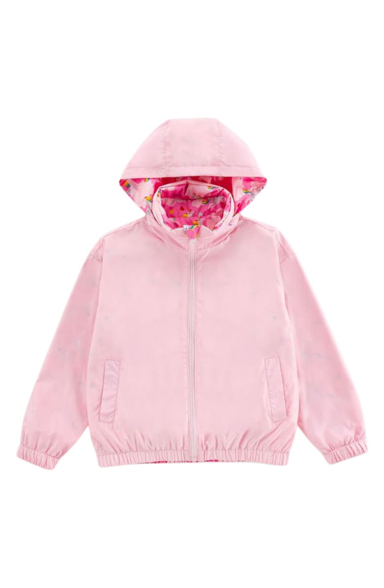 CALONIE Kids' Max Rain Water Repellent Reversible Windbreaker, Alternate, color, Pink