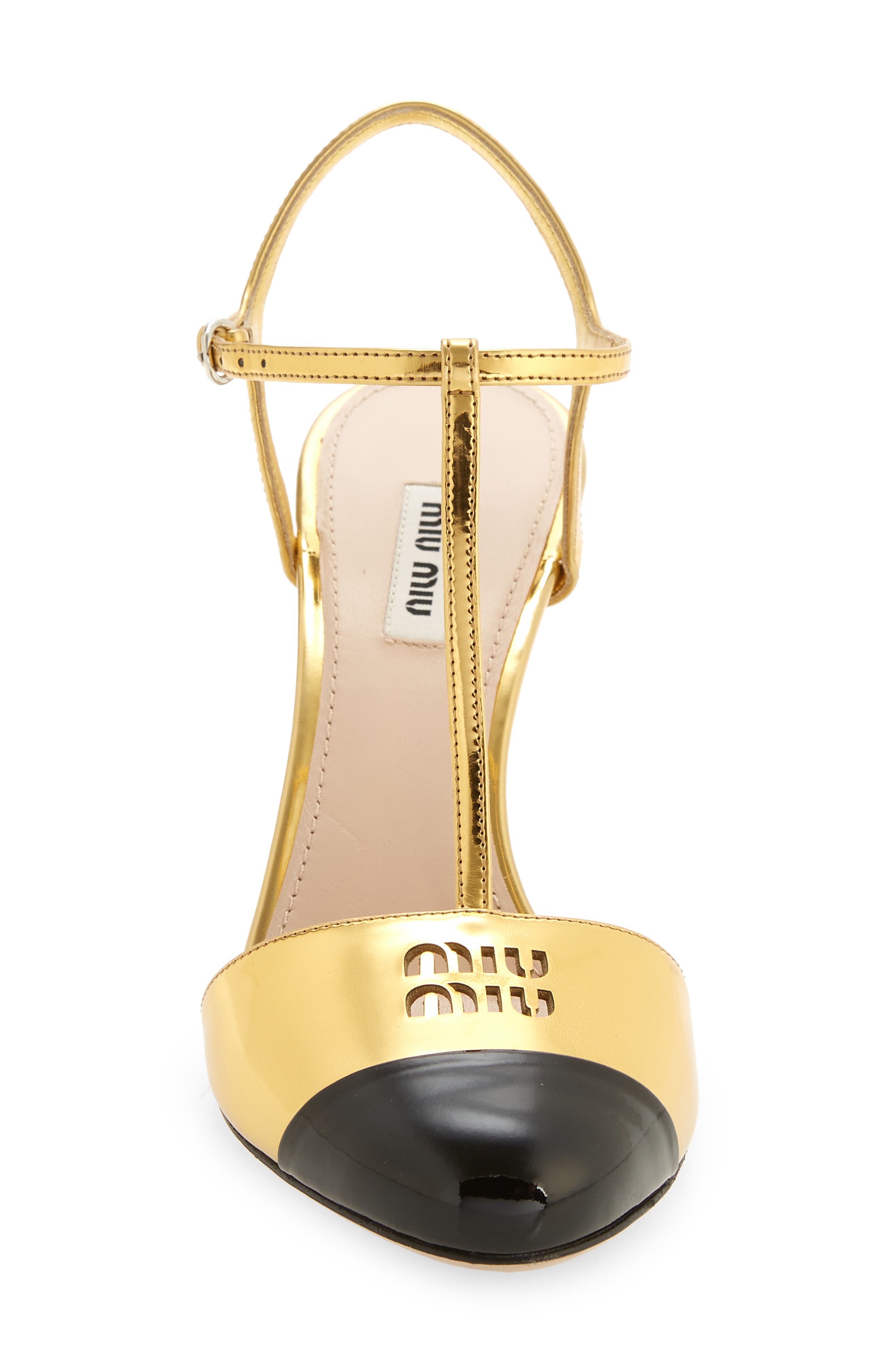 Miu Miu Cap Toe T-Strap Pump, Alternate, color, 
