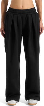 Manière De Voir Fanny Straight Leg Box Pleat Joggers