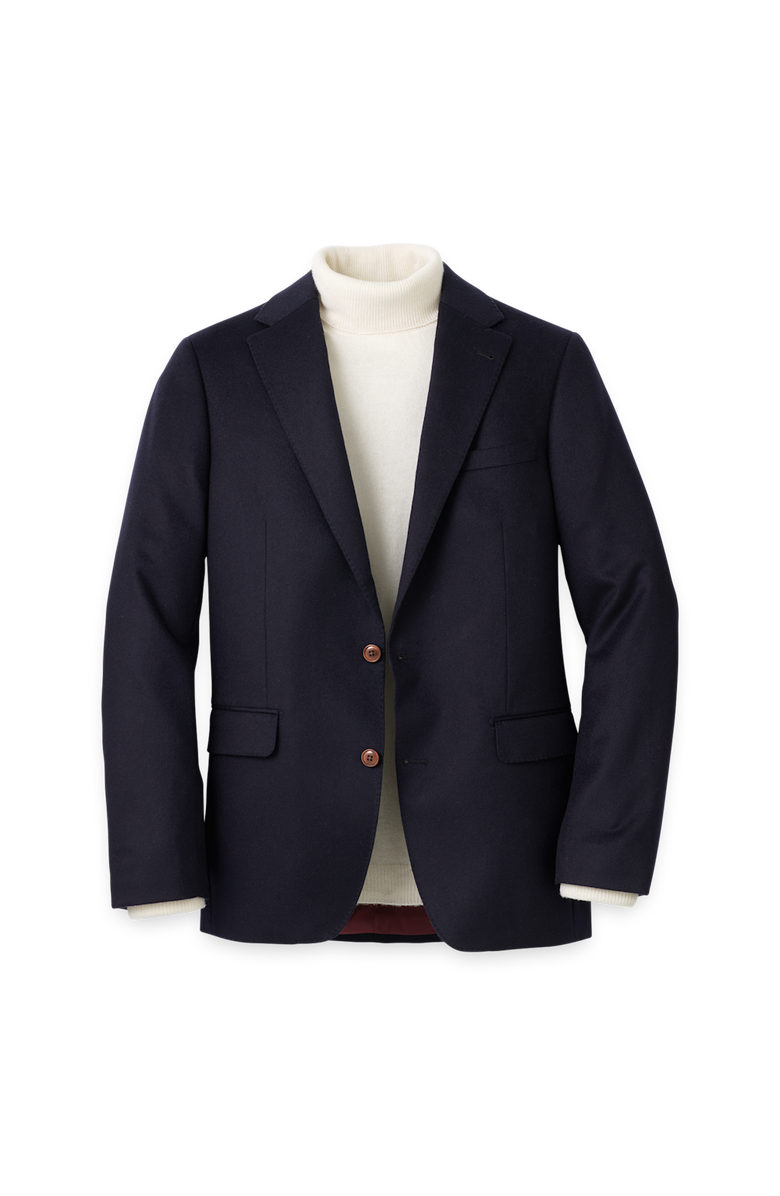 Paul Fredrick Cashmere Single Breasted Notch Lapel Sport Coat, Main, color, Navy