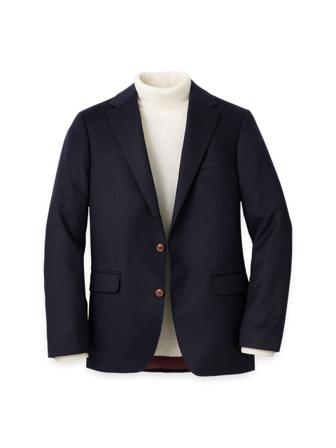 Cashmere Single Breasted Notch Lapel Sport Coat