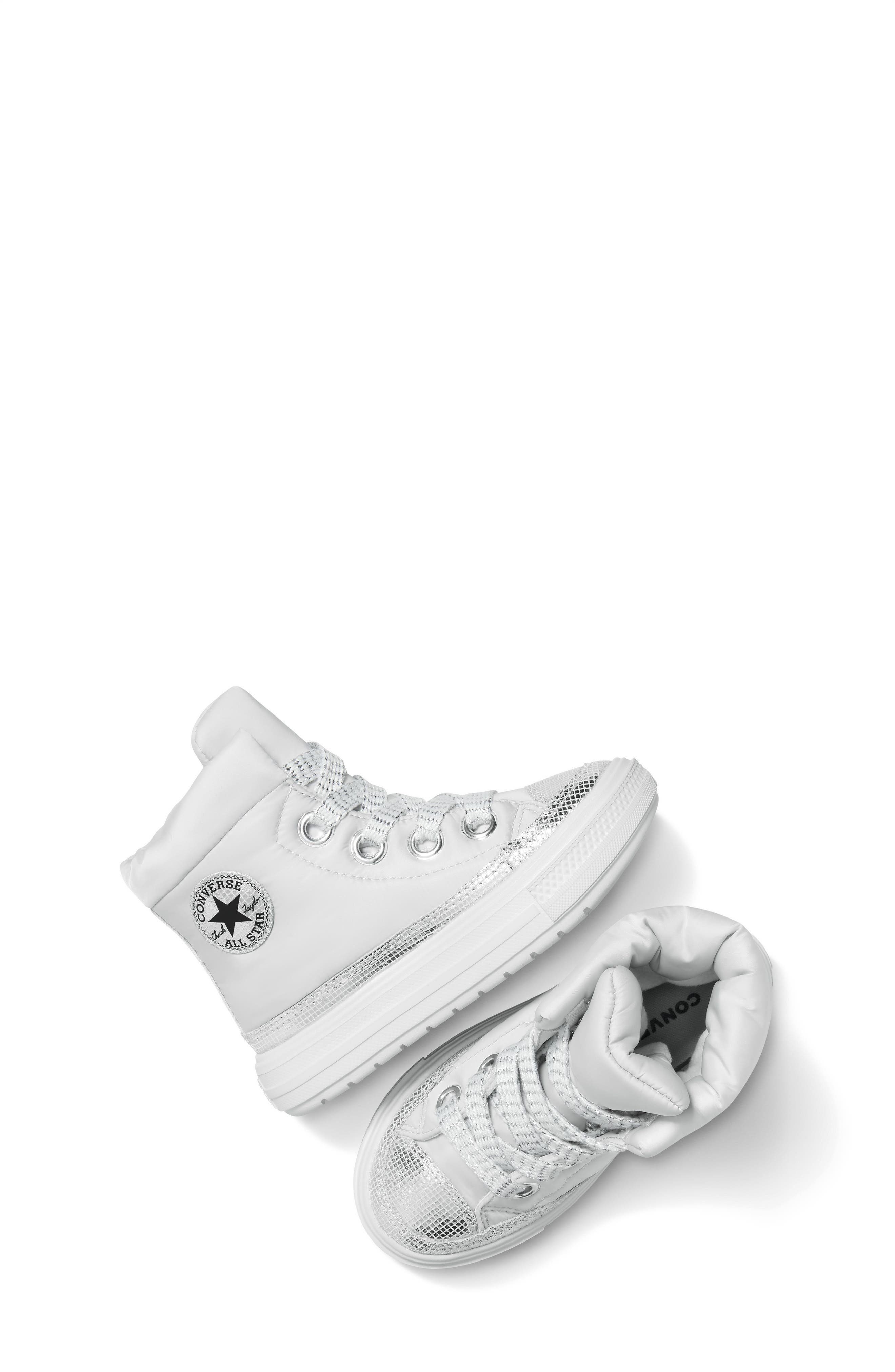 Converse Kids
 Chuck Taylor<sup
®</sup
 All Star<sup
®</sup
 Elements High Top Sneaker, Alternate, color, Barely Grey/ Silver/ Black