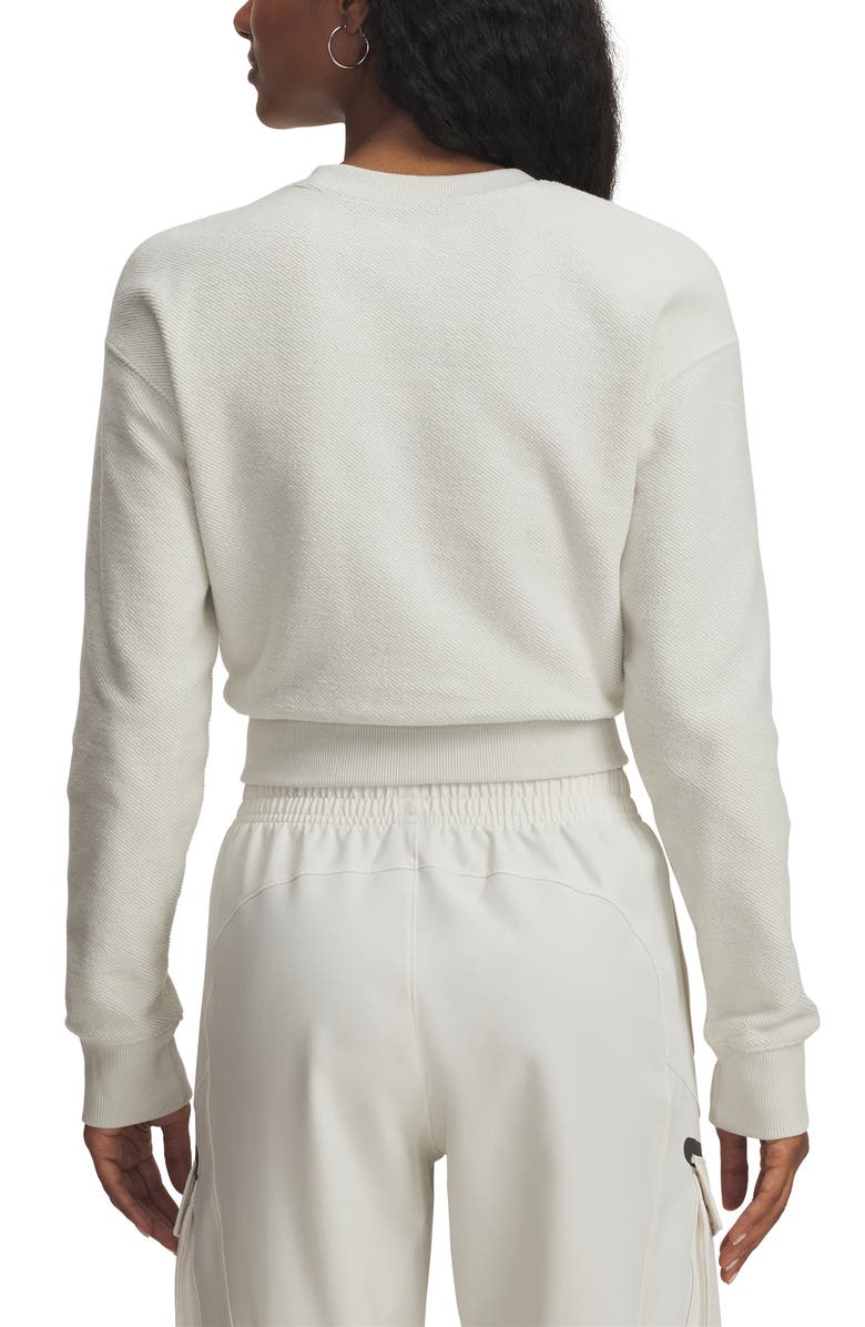 Under Armour Icon Terry Varsity Sweatshirt, Alternate, color, Summit White / / Summit White