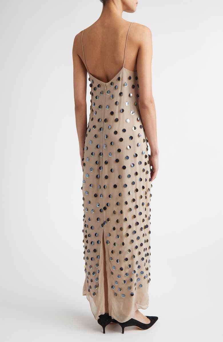 Lela Rose Paillette Embroidered Georgette Slipdress, Alternate, color, 