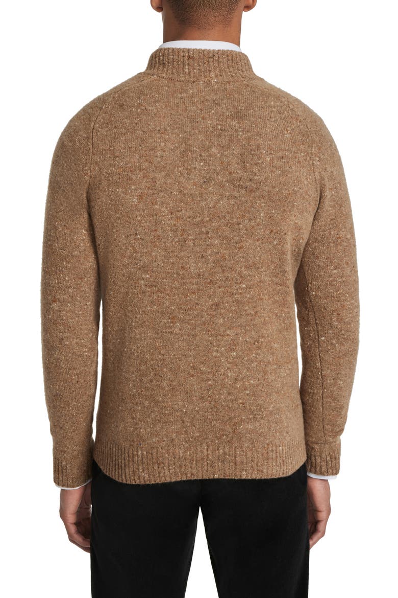 Canora Lambswool Blend Half Zip Pullover, Alternate, color, CAMEL