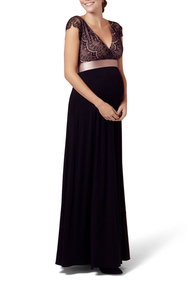 Rosa Maternity Dress, Alternate, color, BLACK