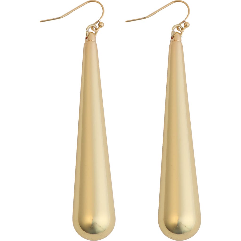 Panacea Linear Teardrop Earrings In Gold