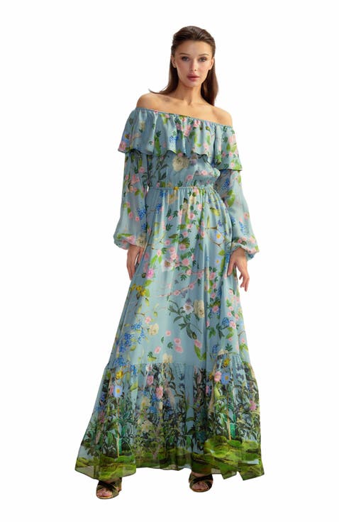 シンシアローリー CYNTHIA ROWLEY B07235 ブルーフラワー柄 新品 Winter Floral Dress by Cynthia Rowley | Rent the Runway
