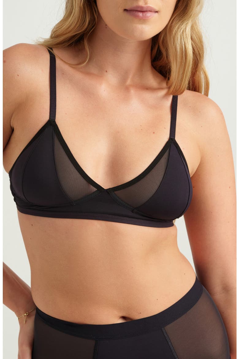 Mesh Bralette, Main, color, BLACK