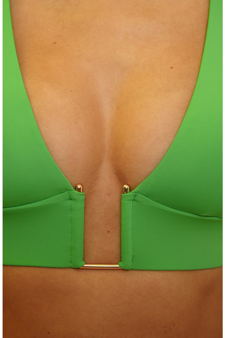 Color Code Halter Bikini Top, Alternate, color, GREEN APPLE