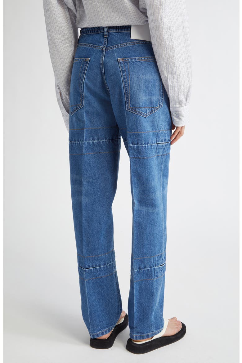 Hook & Eye Convertible Paper Denim Straight Leg Jeans, Alternate, color, INDIGO WASH