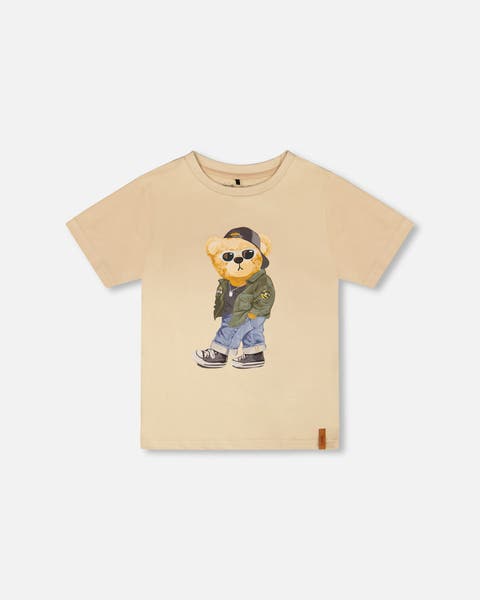 Organic Cotton Jersey Teddy Bear T-Shirt (Toddler, Little Kid & Big Kid)