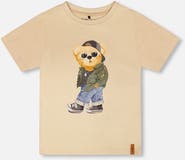 Deux par Deux Organic Cotton Jersey Teddy Bear T-Shirt