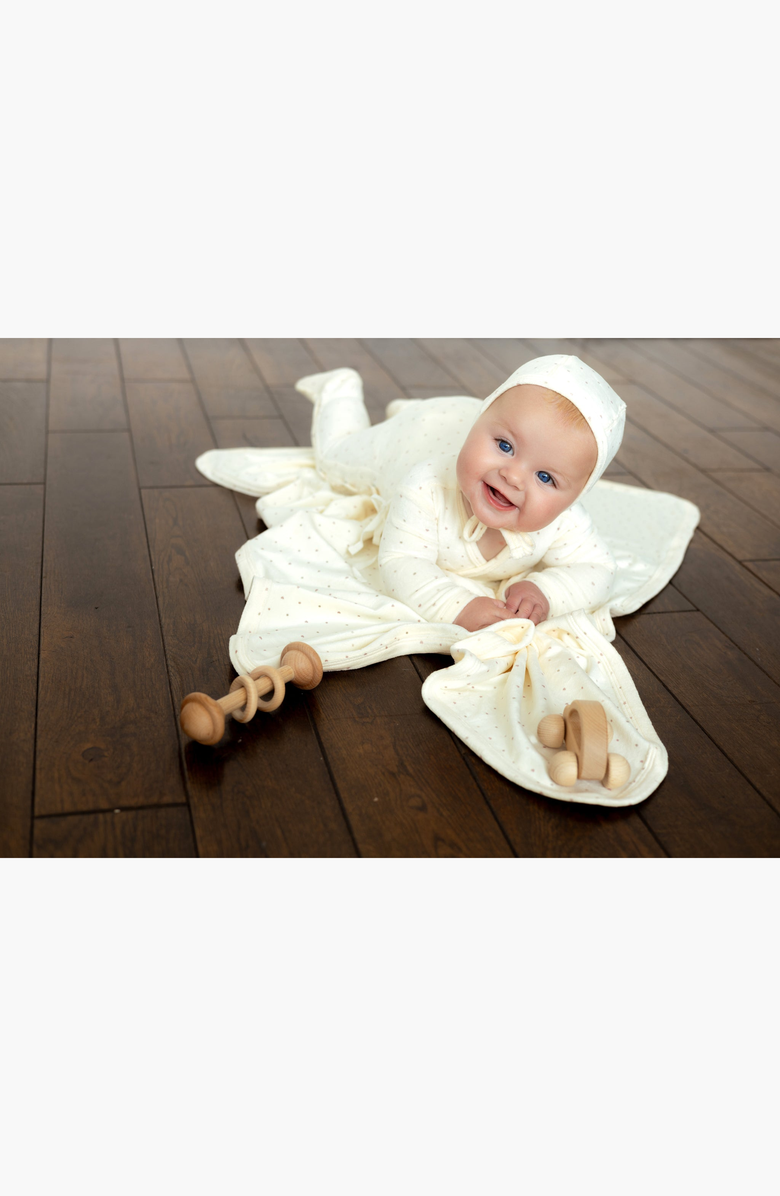 NoggiWear Girls Velour Dot Pattern Wrap Blanket, Alternate, color, Girl Print