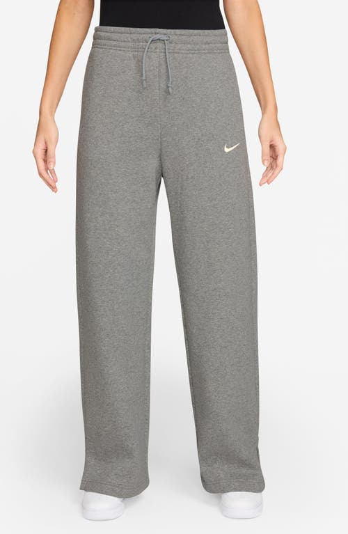 Nike Sportswear Phoenix High Waist Wide Leg Sweatpants In Gray