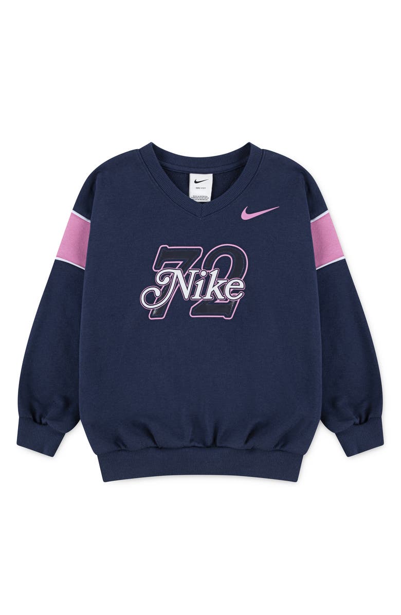 Nike Kids' Varsity Prep V-Neck Sweatshirt, Main, color, Midnight Navy