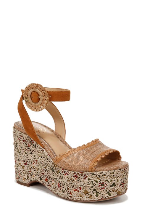 Amber Espadrille Platform Ankle Strap Sandal (Women)