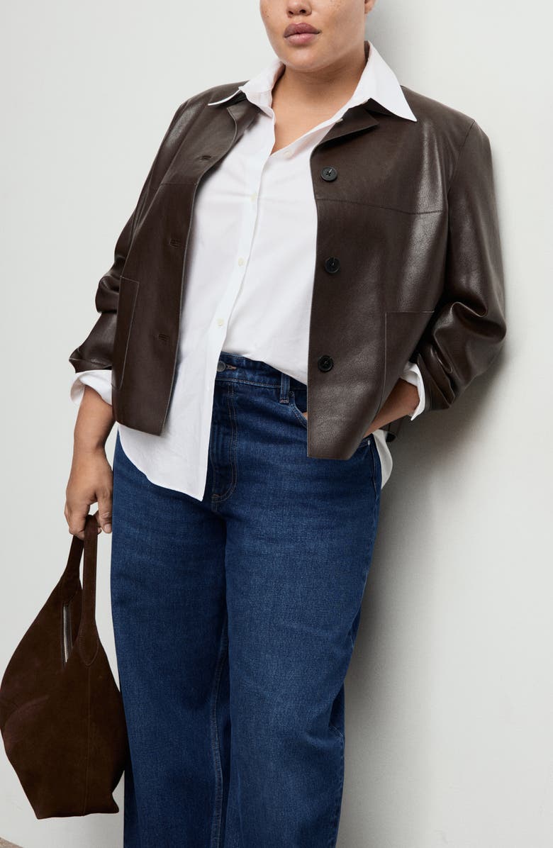 MANGO Cuffed Balloon Jeans, Alternate, color, Dark Blue