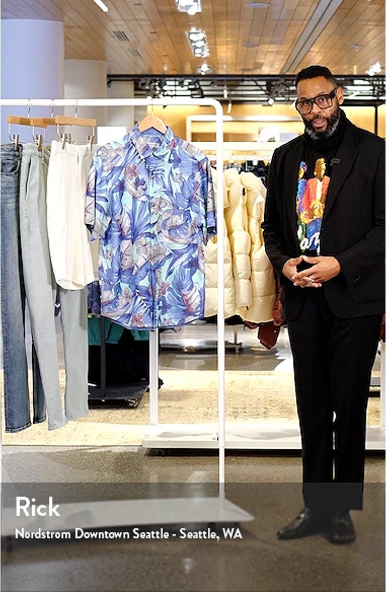 Coconut Point Forever Fronds Short Sleeve Button-Up Shirt, sales video thumbnail