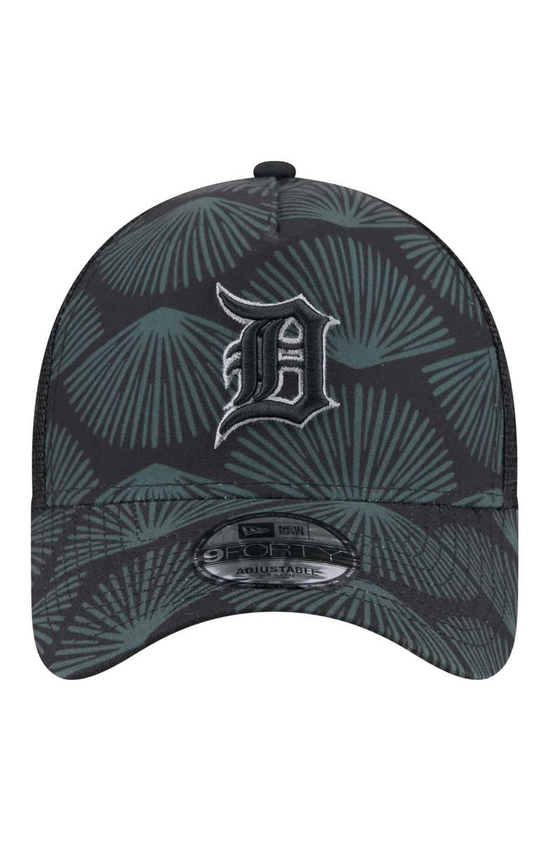 New Era Men's New Era  Black Detroit Tigers 9FORTY A-Frame Trucker Adjustable Hat, Alternate, color, Black