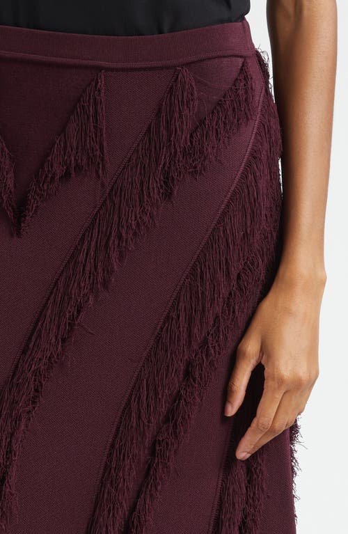 Ulla Johnson Astrid Macrame Fringe Knit Maxi Skirt In Brown