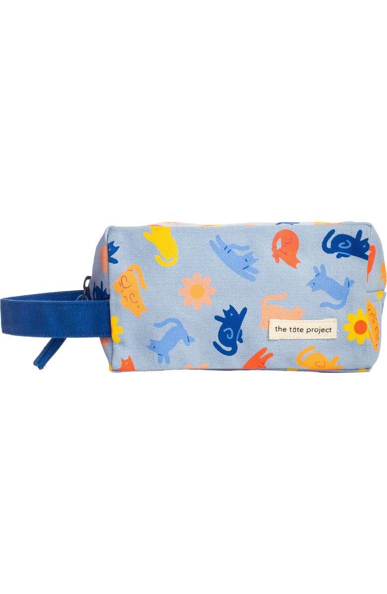 The Tote Project Cosmetic Bag | Meow Meadow, Alternate, color, Blue