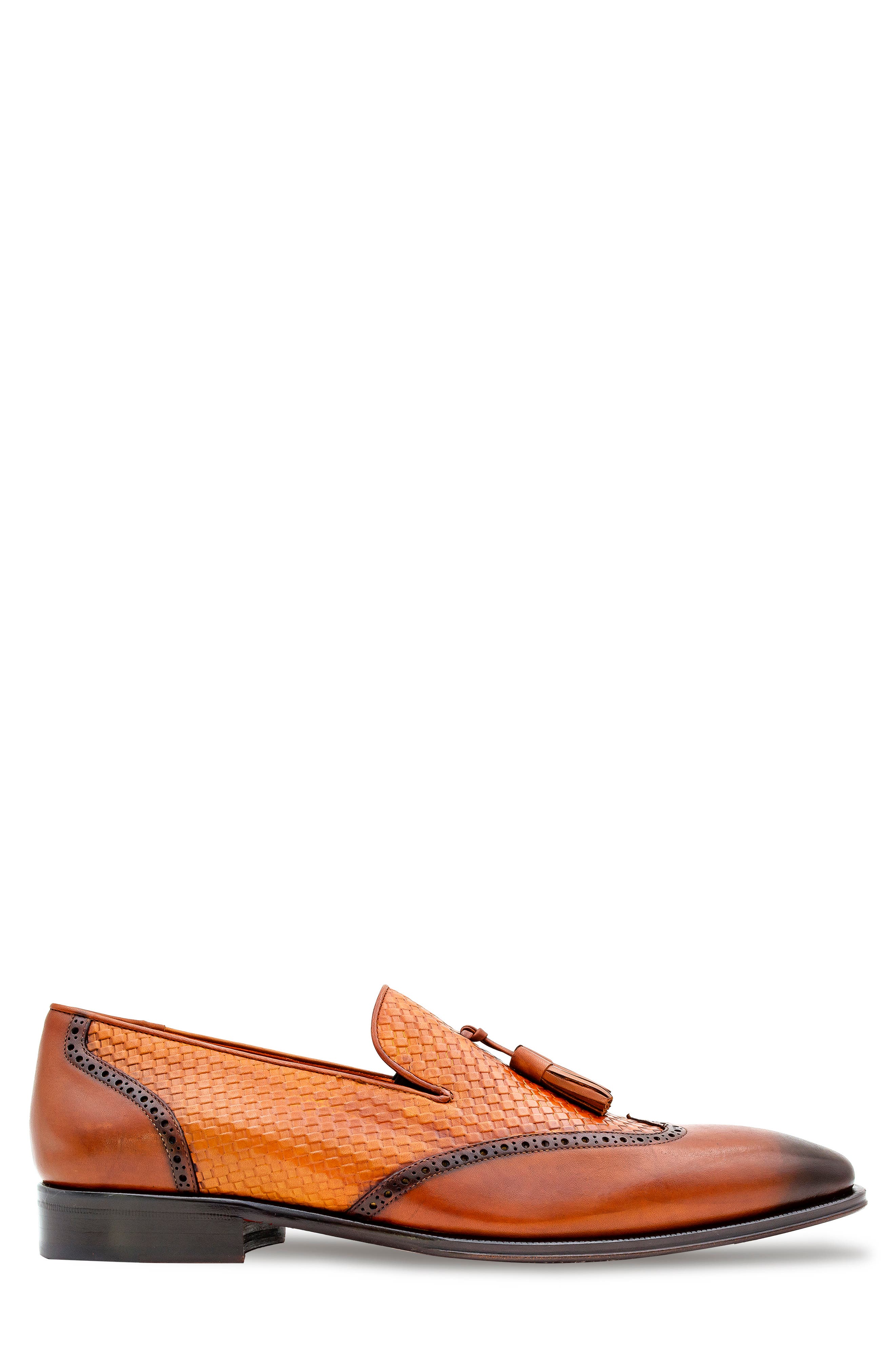 Mezlan Patina Textured Loafer, Alternate, color, Dark Cognac/ Honey