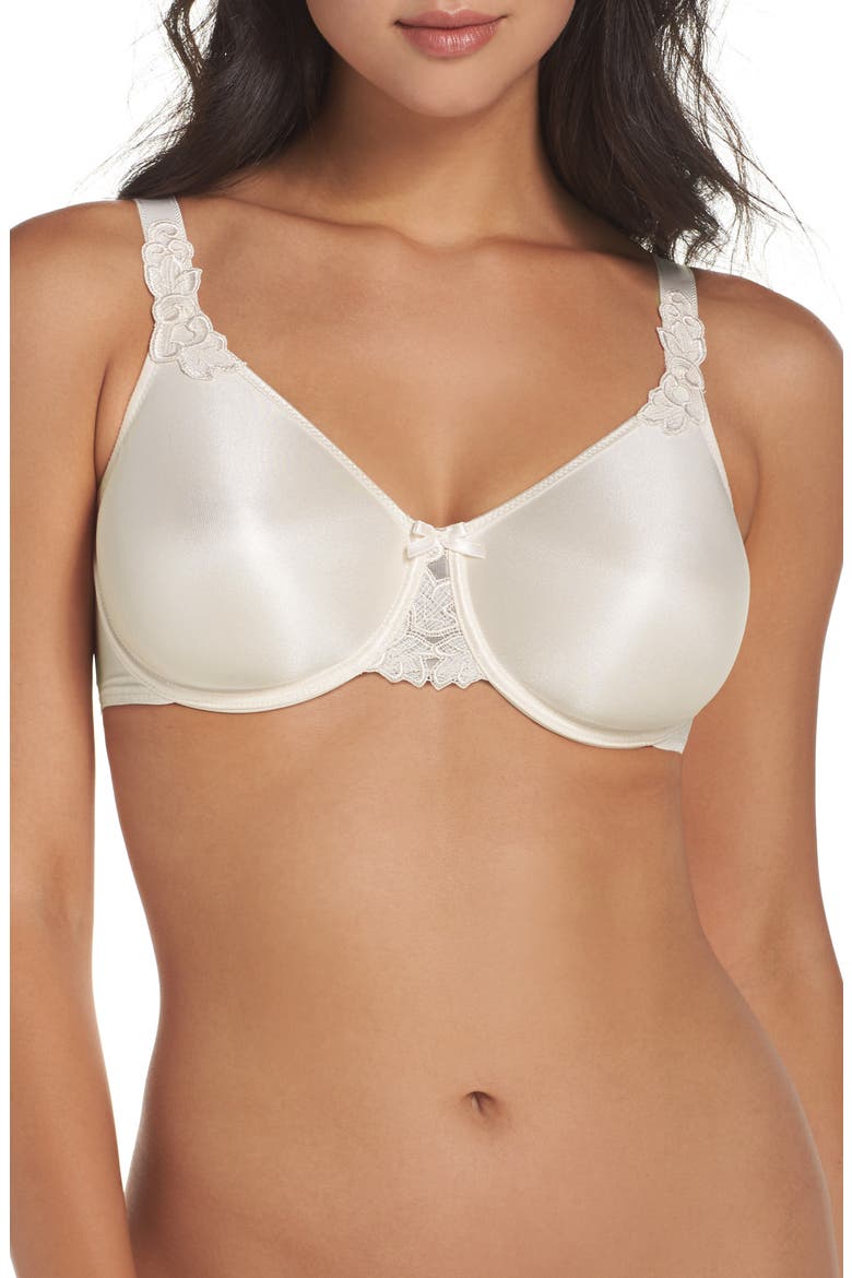 Hedona Underwire Minimizer Contour Bra, Main, color, IVORY