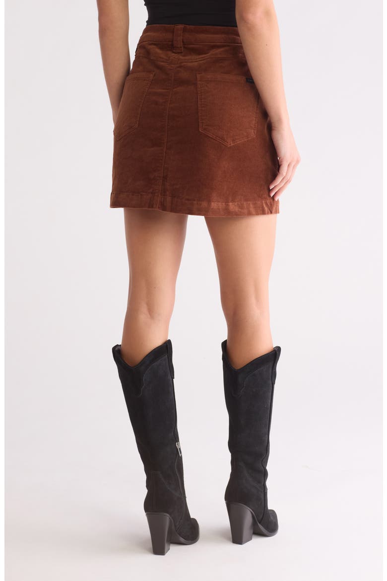 Corduroy Gold Coast Miniskirt, Alternate, color, CLOVE