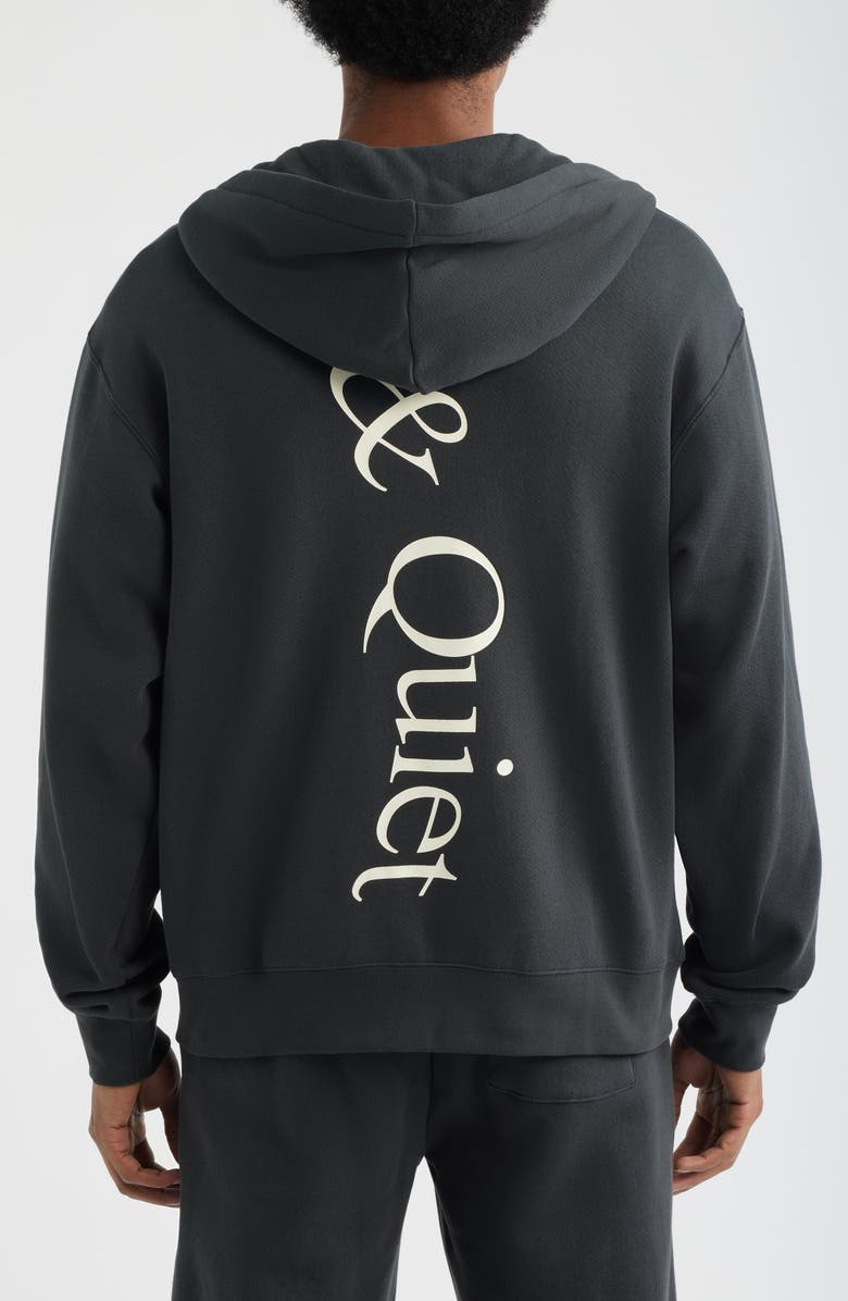 Museum of Peace & Quiet Wordmark Zip Hoodie, Alternate, color, Black